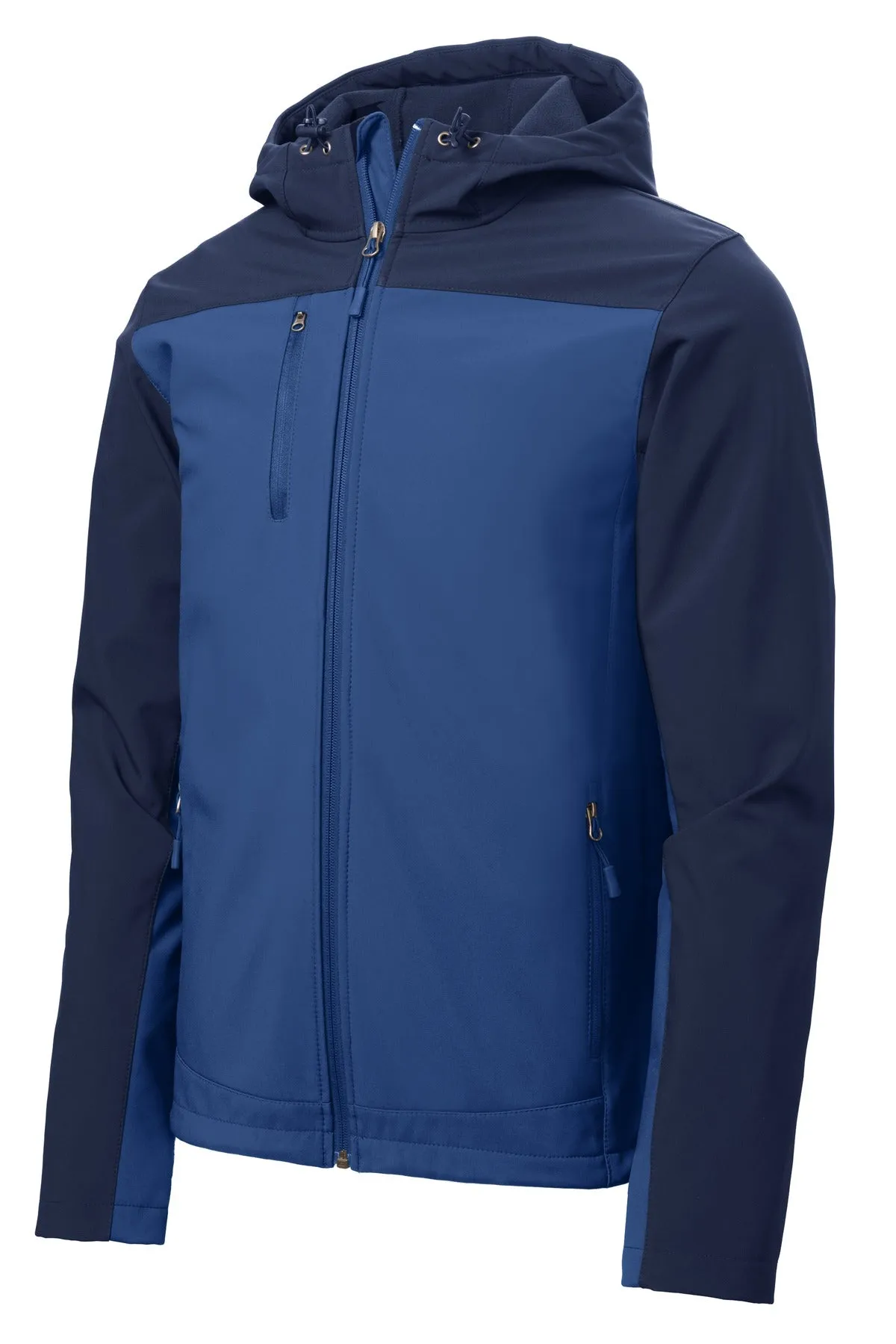 Port Authority Hooded Core Soft Shell Jacket. J335 Night Sky Blue/ Dress Blue Navy