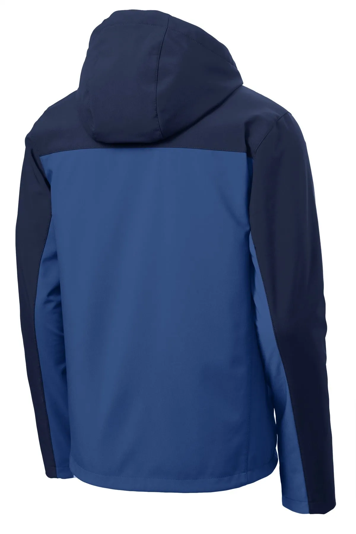 Port Authority Hooded Core Soft Shell Jacket. J335 Night Sky Blue/ Dress Blue Navy