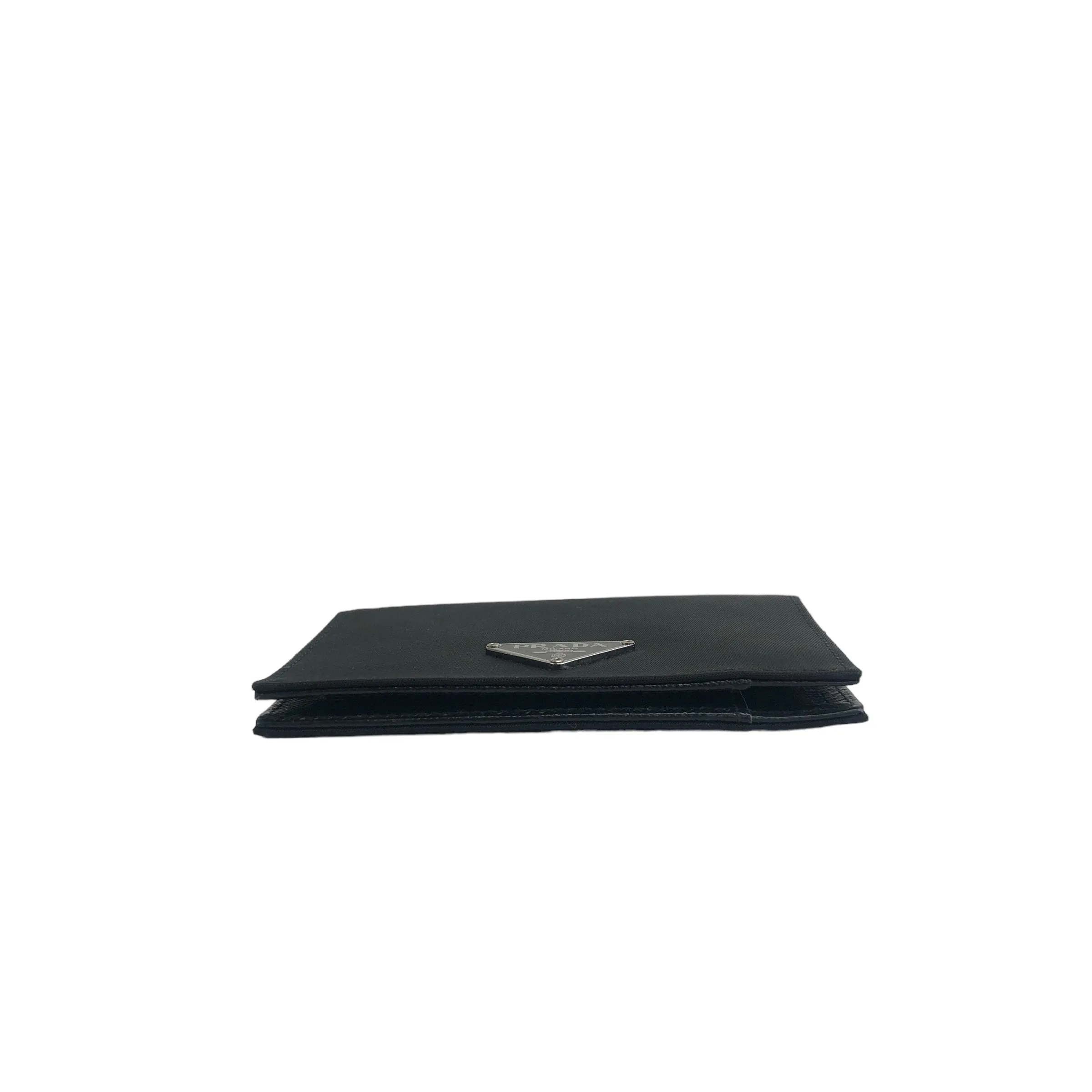 PRADA Triangle Logo Nylon Card holder Black Vintage u3nwve