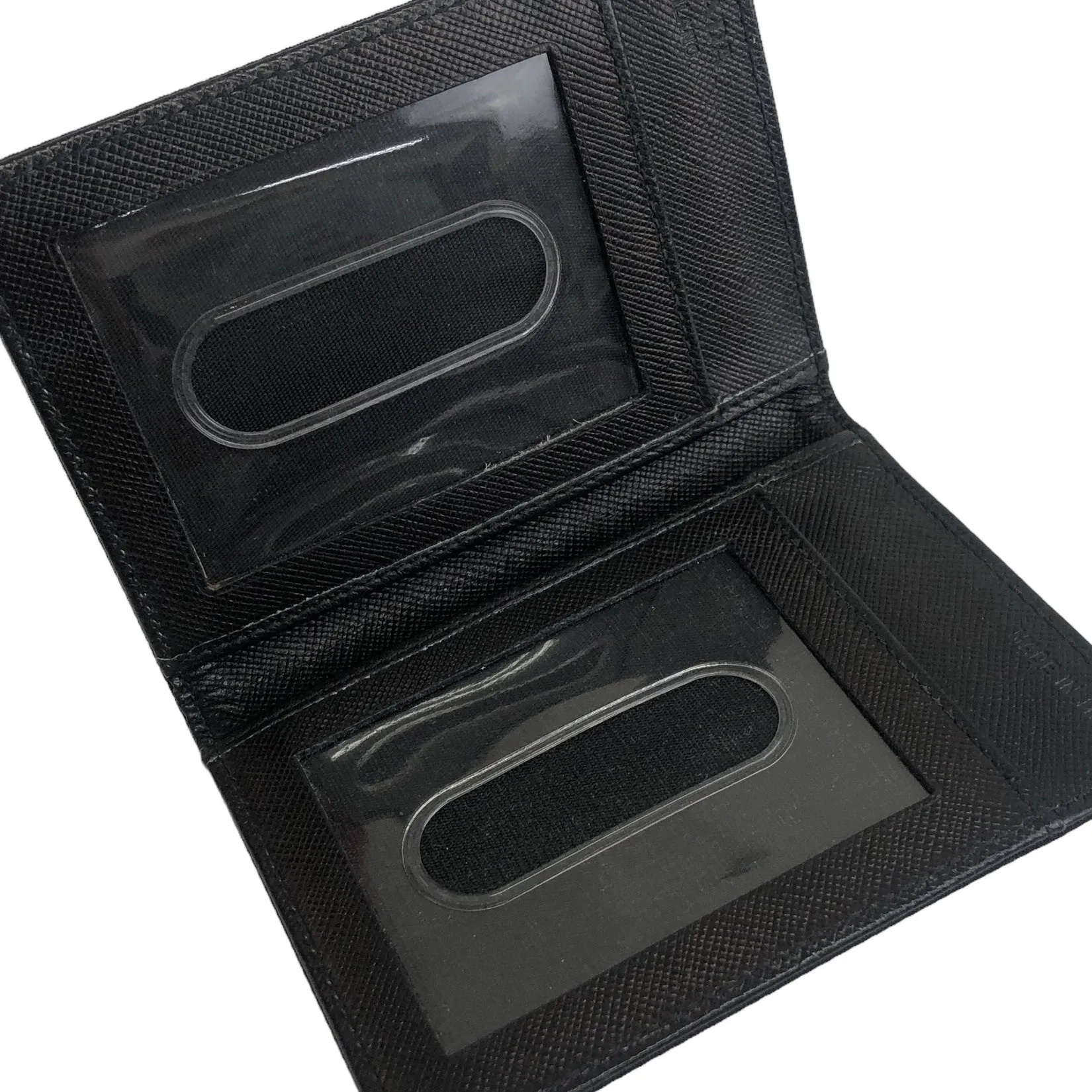 PRADA Triangle Logo Nylon Card holder Black Vintage u3nwve