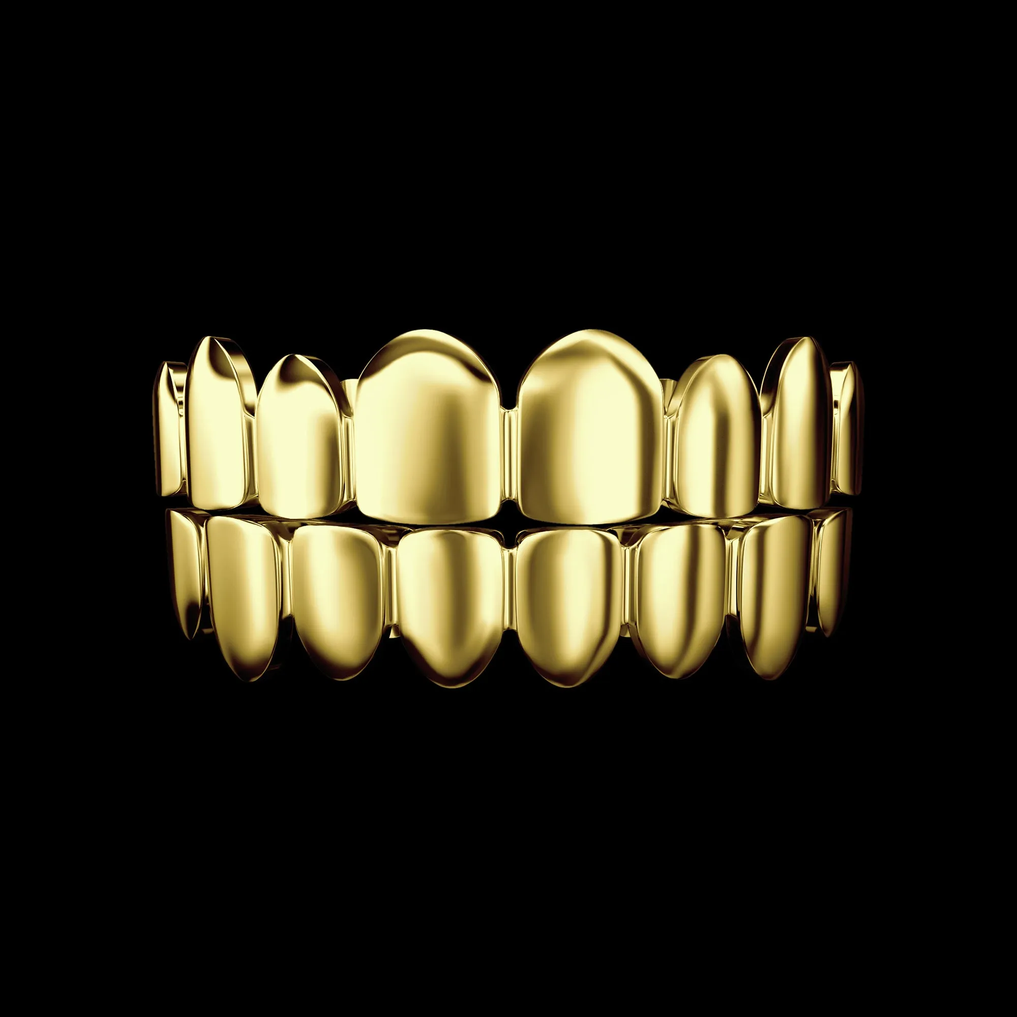 Pre-made Classic Plain Gold Grillz