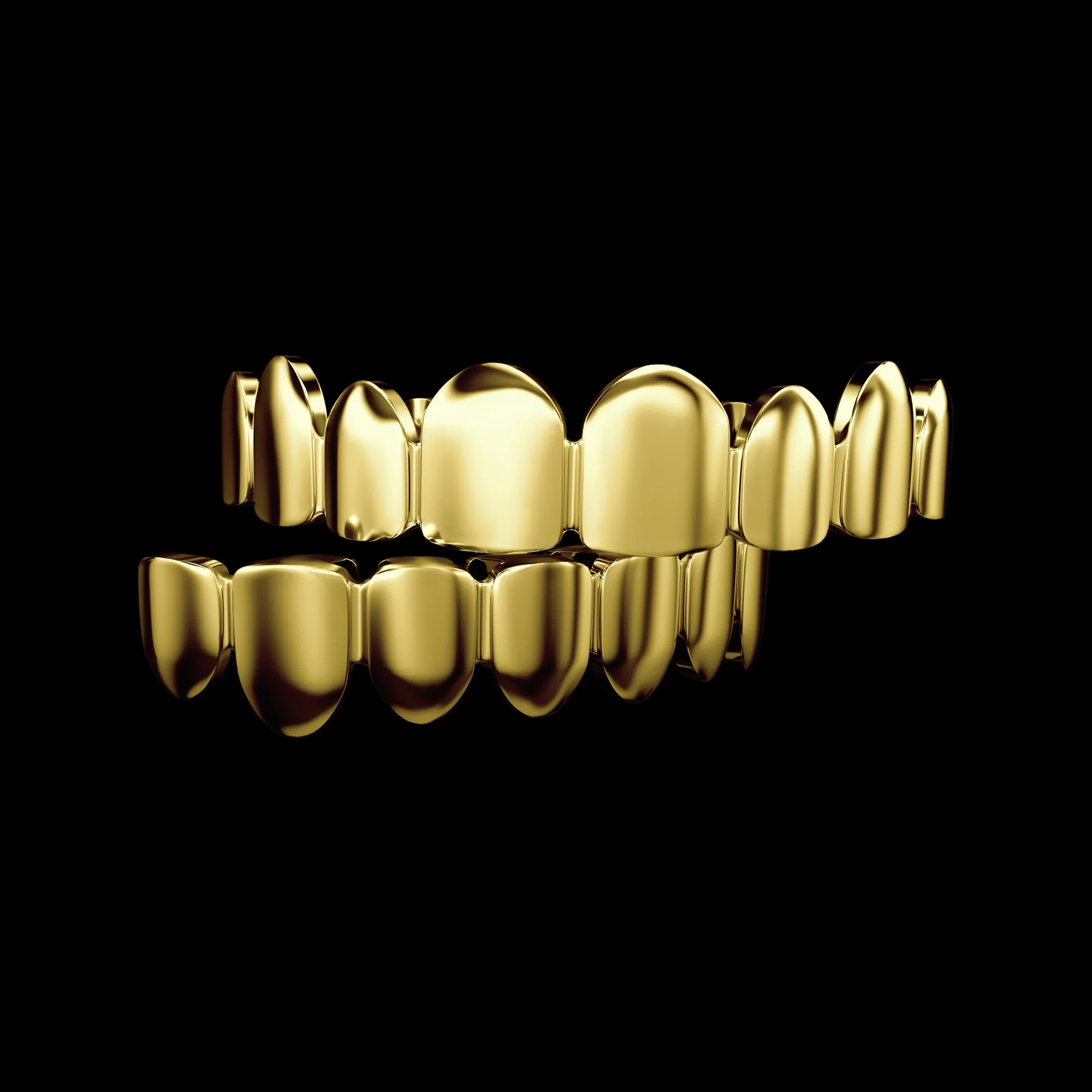 Pre-made Classic Plain Gold Grillz