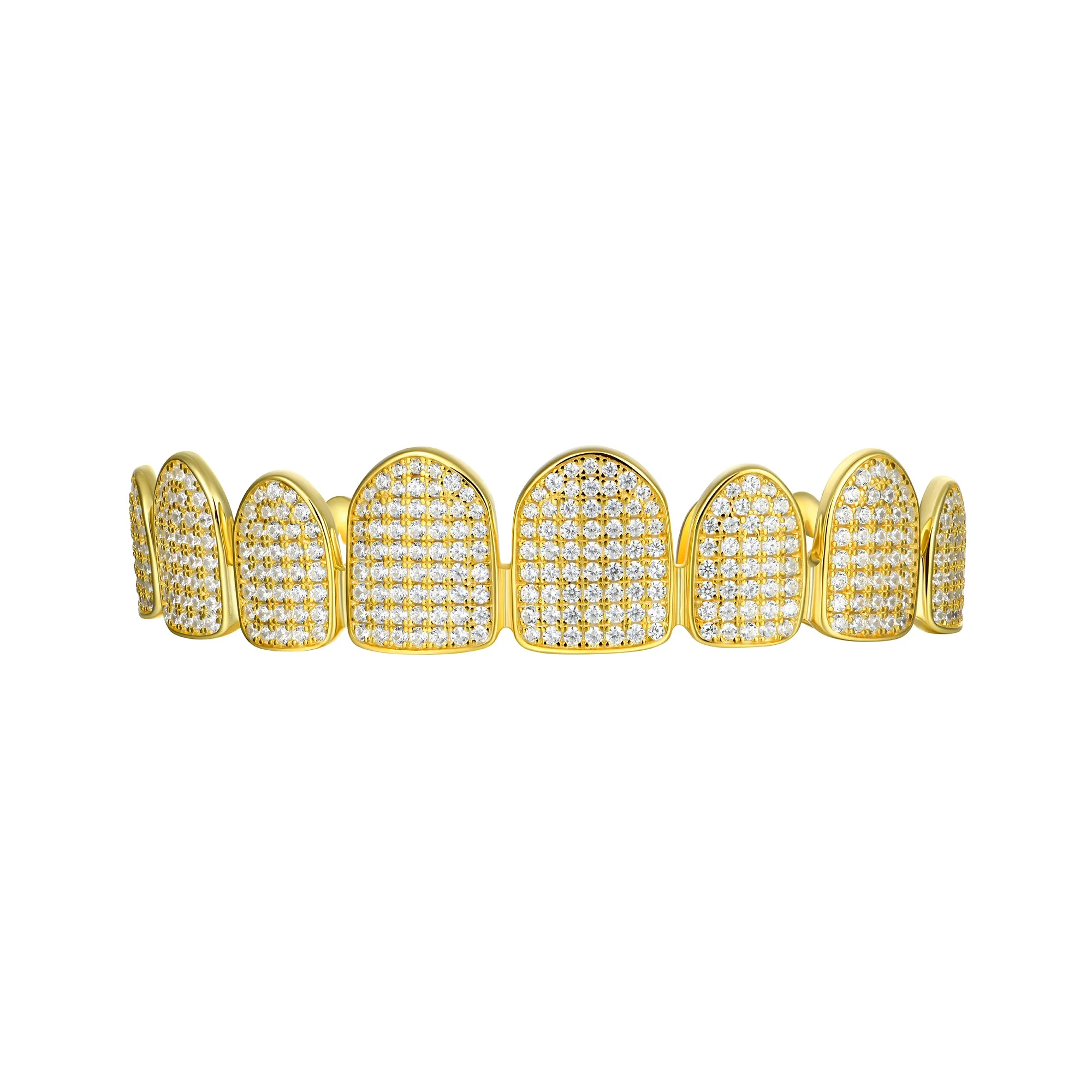 Pre-made Iced Out Gold Grillz