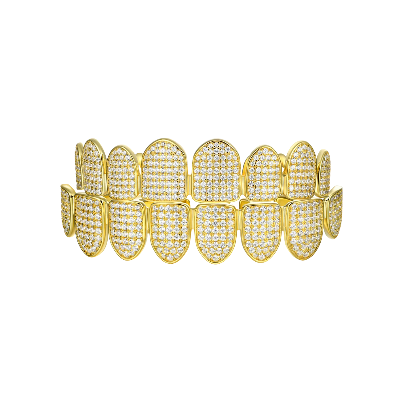 Pre-made Iced Out Gold Grillz