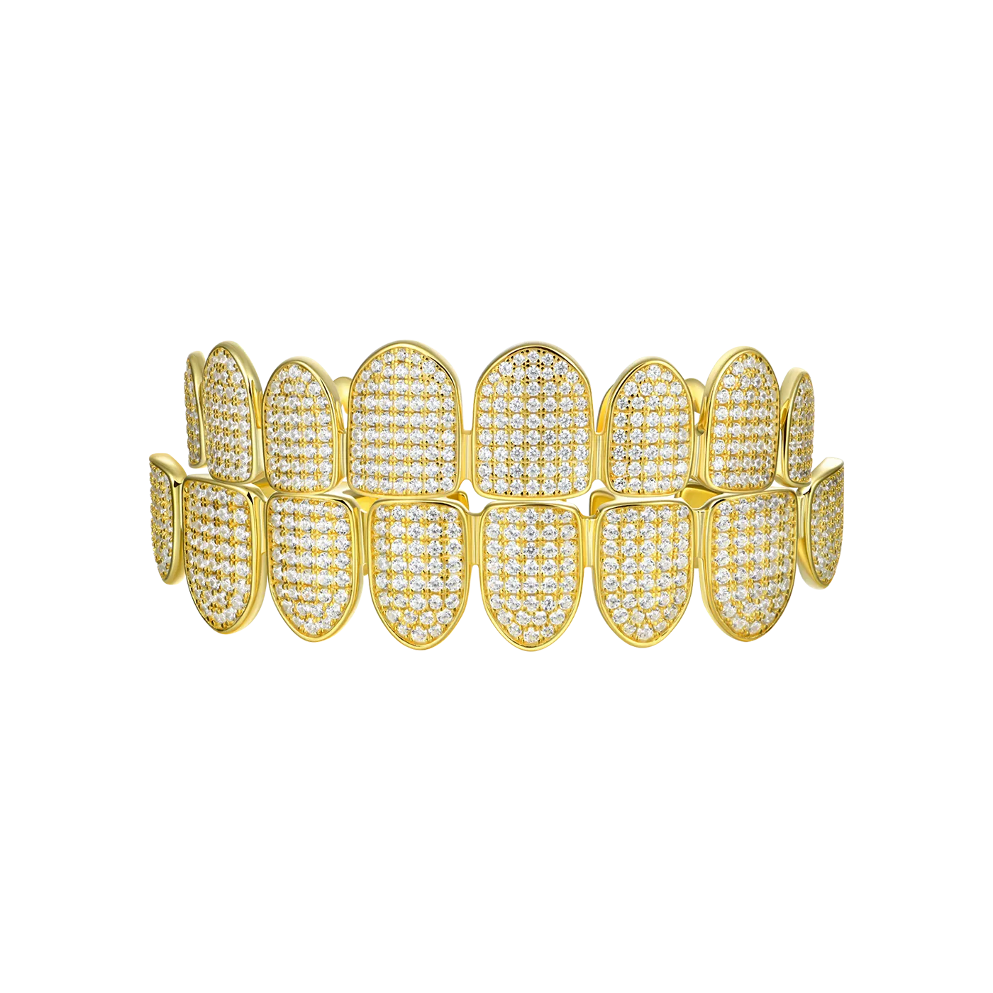 Pre-made Iced Out Gold Grillz