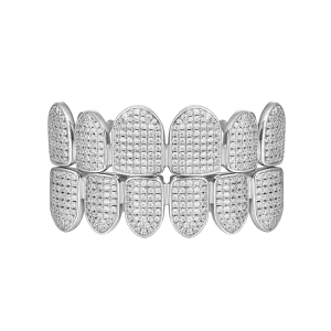 Pre-made Iced Out Gold Grillz
