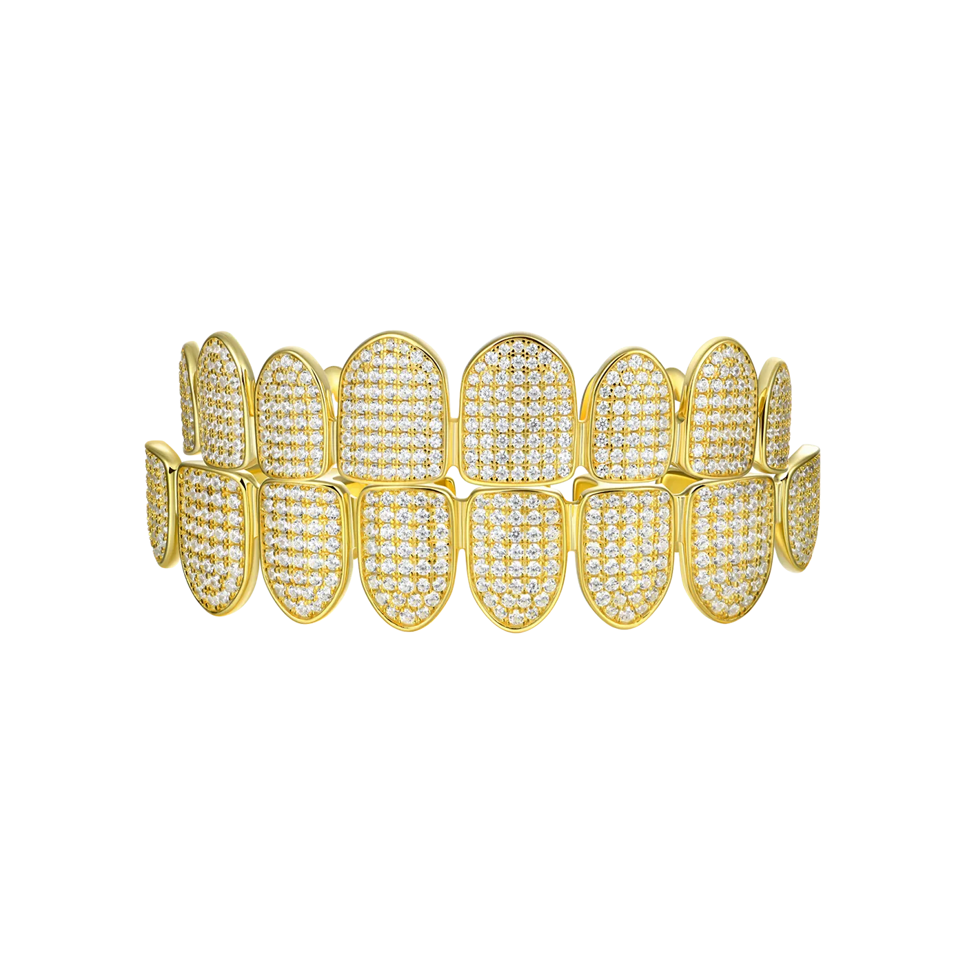 Pre-made Iced Out Gold Grillz