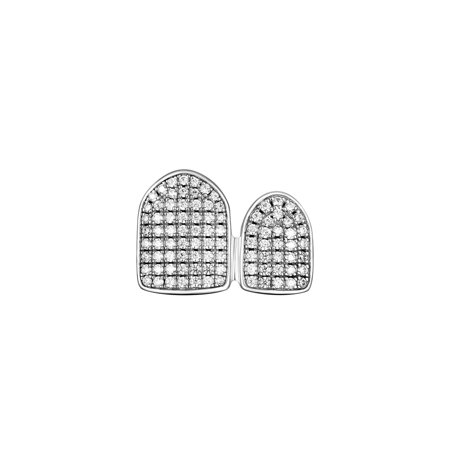 Pre-made Single/Double Cap Iced Out Gold Grillz