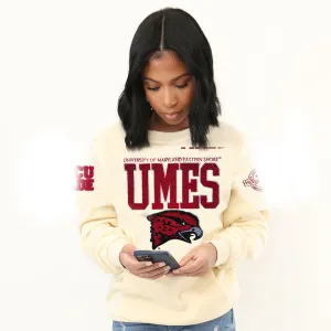 Pre Order ( Ship Feb 15) | UMES Vintage CREAM Chenille LOGO Unisex Sweatshirt