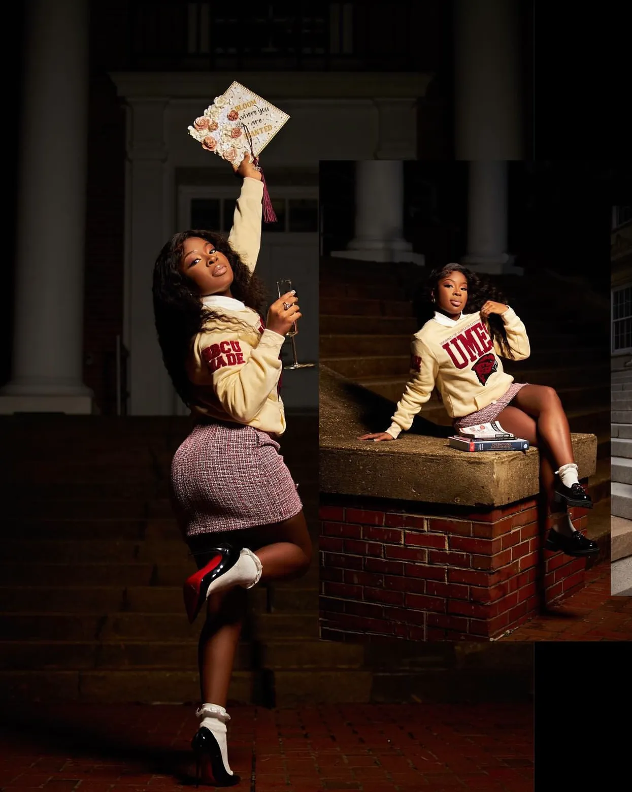 Pre Order ( Ship Feb 15) | UMES Vintage CREAM Chenille LOGO Unisex Sweatshirt