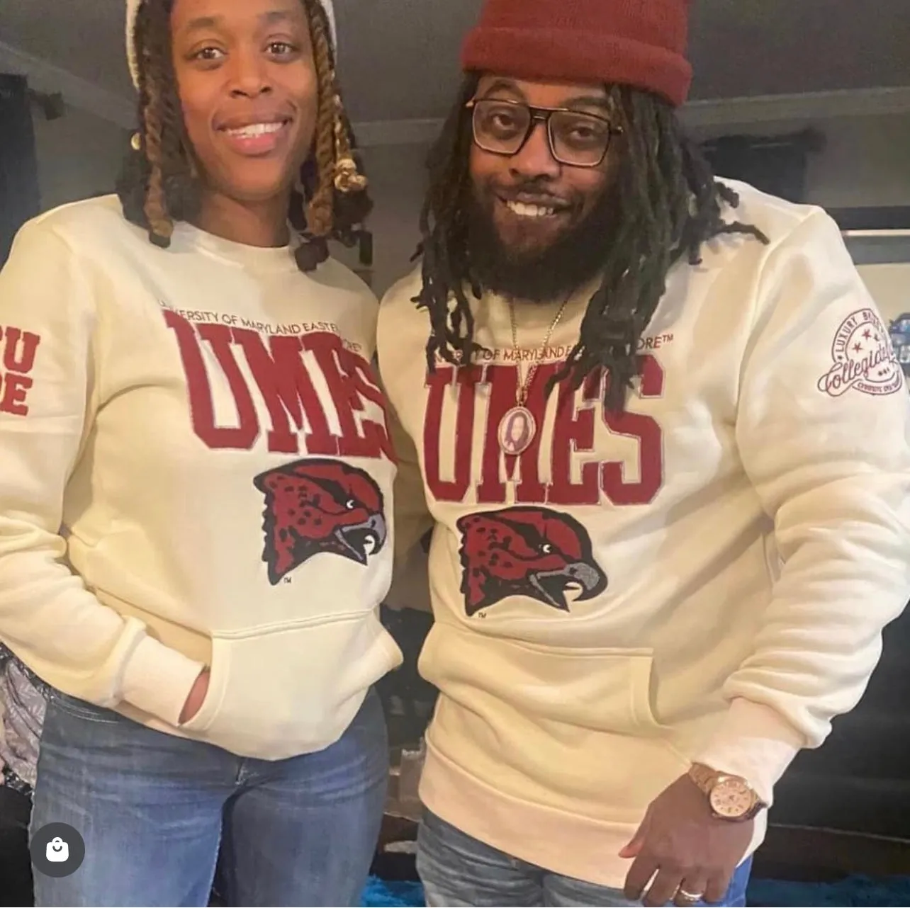 Pre Order ( Ship Feb 15) | UMES Vintage CREAM Chenille LOGO Unisex Sweatshirt