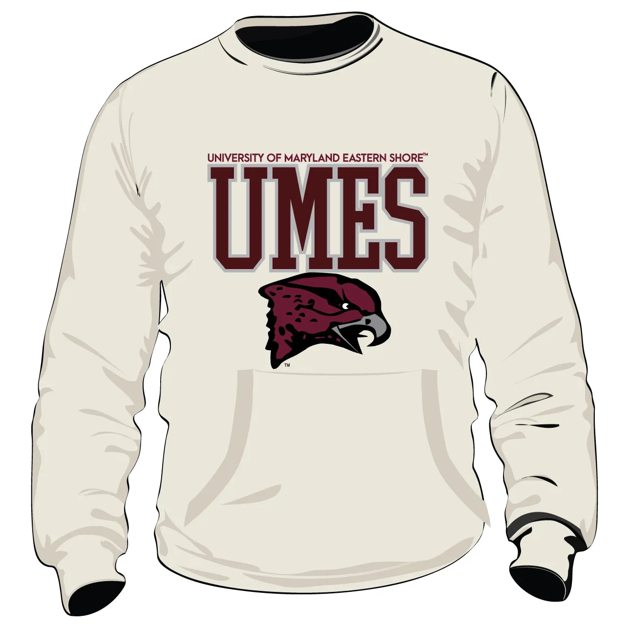 Pre Order ( Ship Feb 15) | UMES Vintage CREAM Chenille LOGO Unisex Sweatshirt