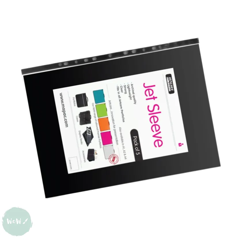 Presentation Portfolio with rings- JET SLEEVES - A1 (pack of 5)