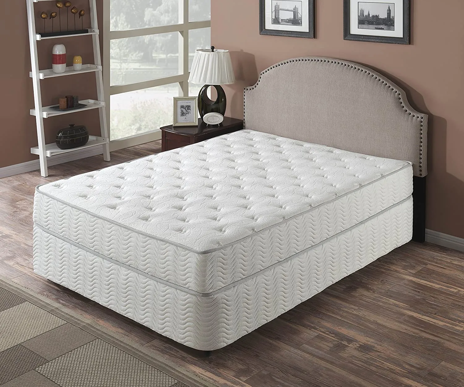 Primo International Solar 9-Inch Tight Top Pocket Coil Mattress, Queen, White! Retails $508 W/tax!