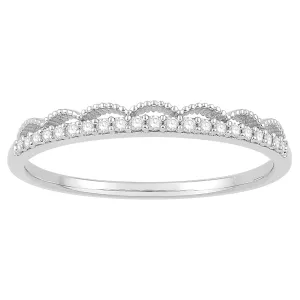 Princess Diamond Stackable Ring in White Gold