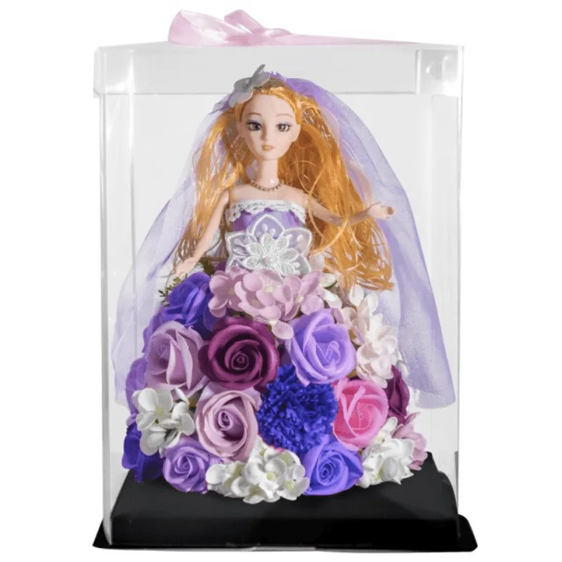 Princess Rose Display – Elegant Handmade Floral Gift