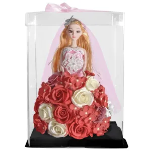 Princess Rose Display – Elegant Handmade Floral Gift