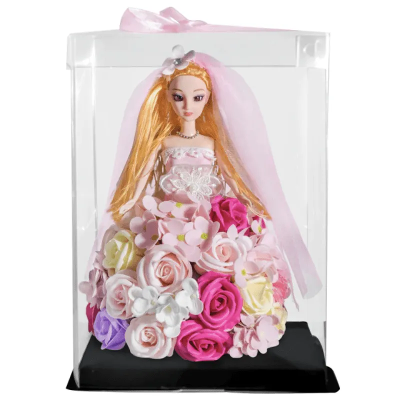 Princess Rose Display – Elegant Handmade Floral Gift