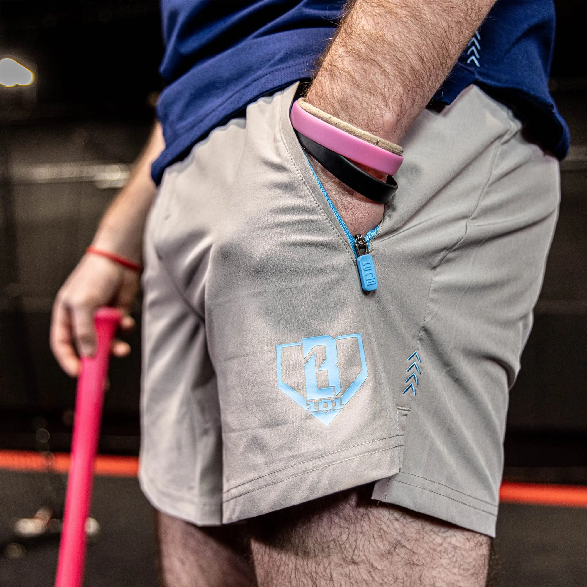 Pro Series Shorts V2 - Gray/Light Blue