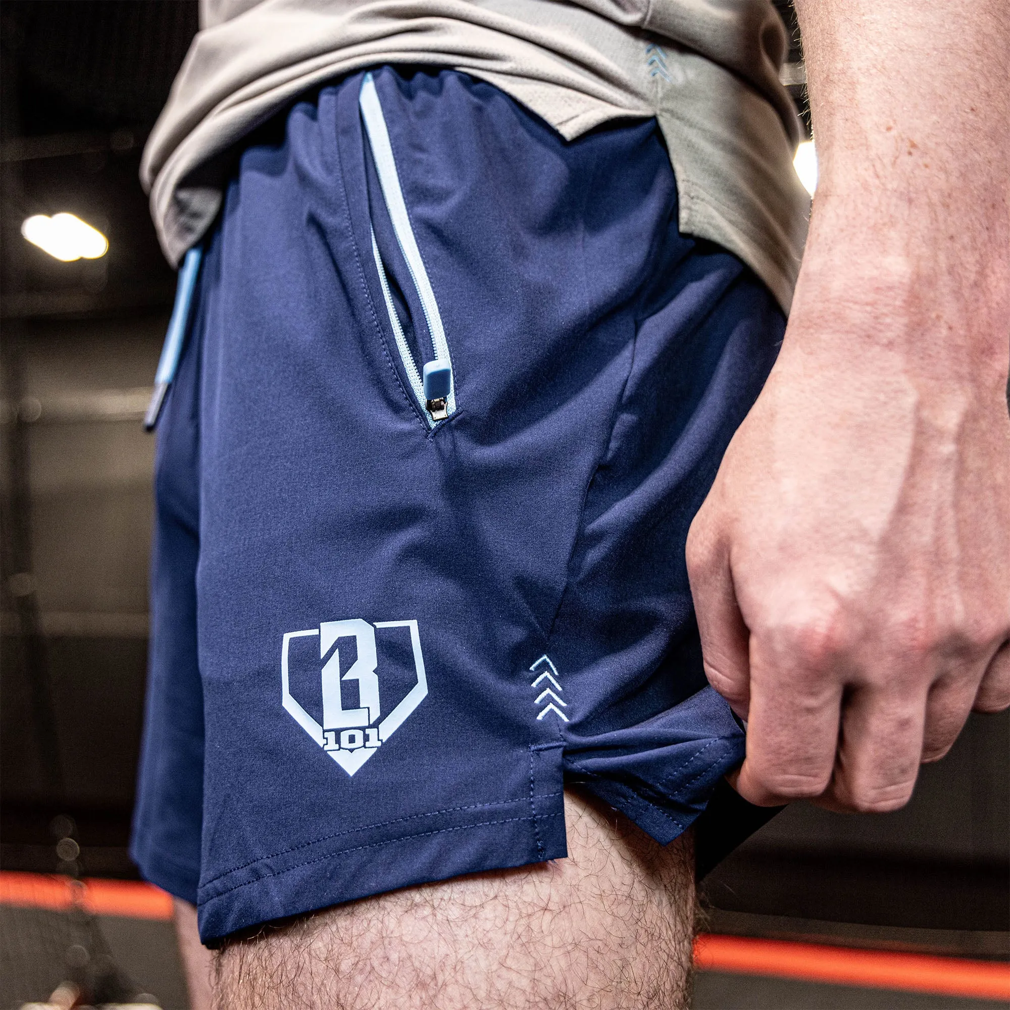 Pro Series Shorts V2 - Navy/Light Blue
