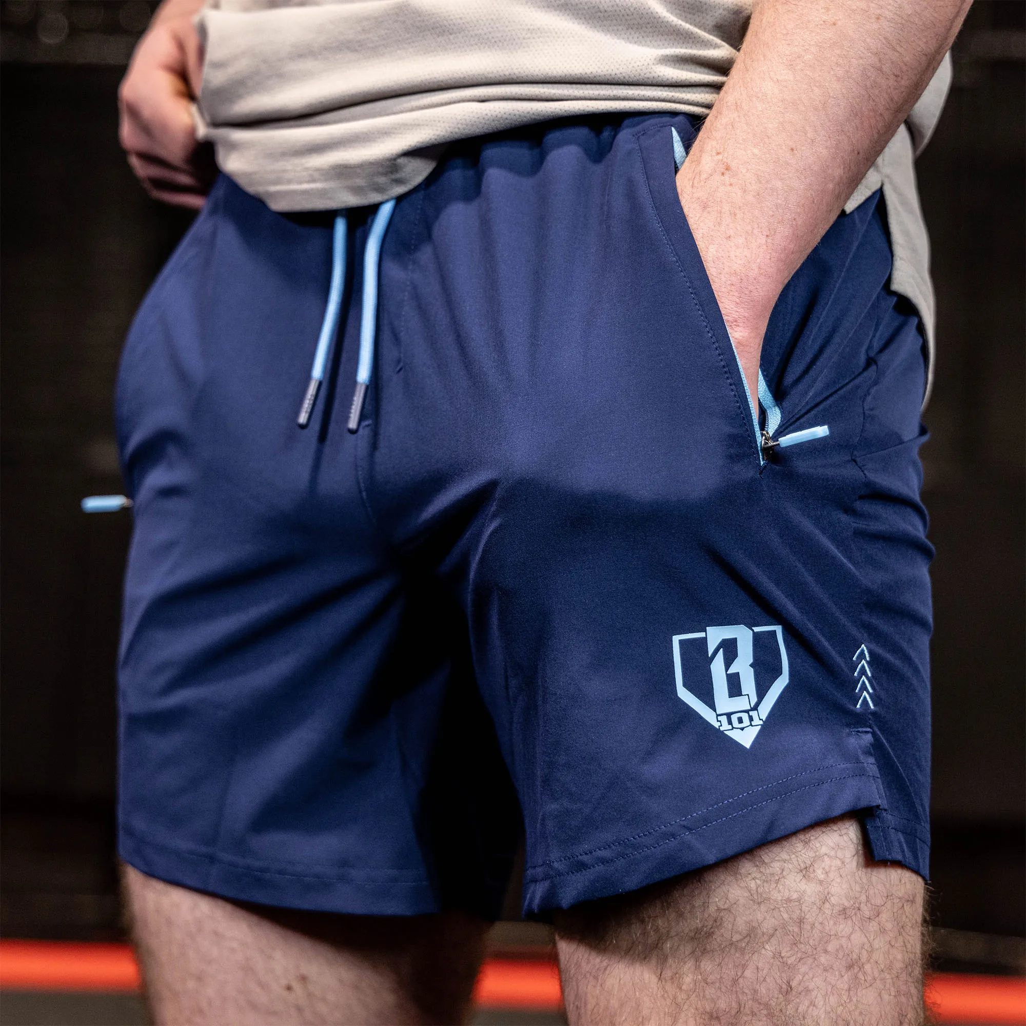Pro Series Shorts V2 - Navy/Light Blue