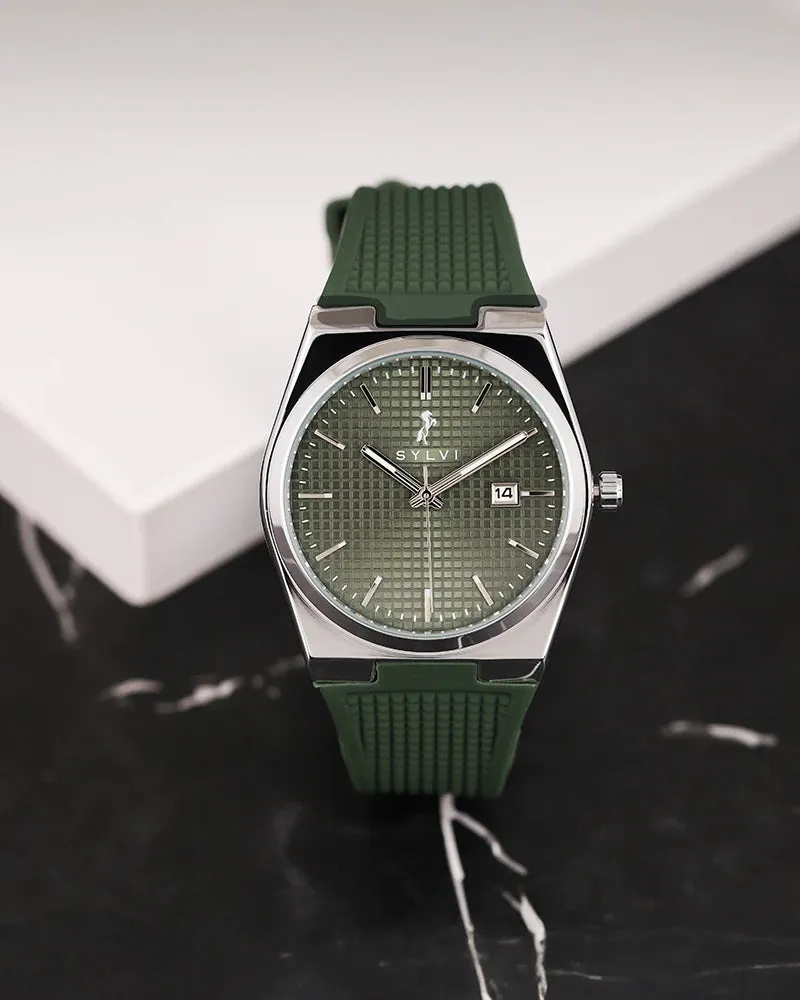 Professional Edge Green Silver Silicone