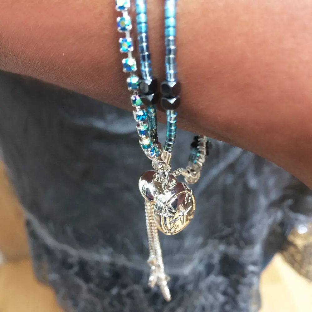 Pueblo Bracelet in Silver & Blue