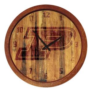 Purdue Boilermakers: Branded "Faux" Barrel Top Wall Clock