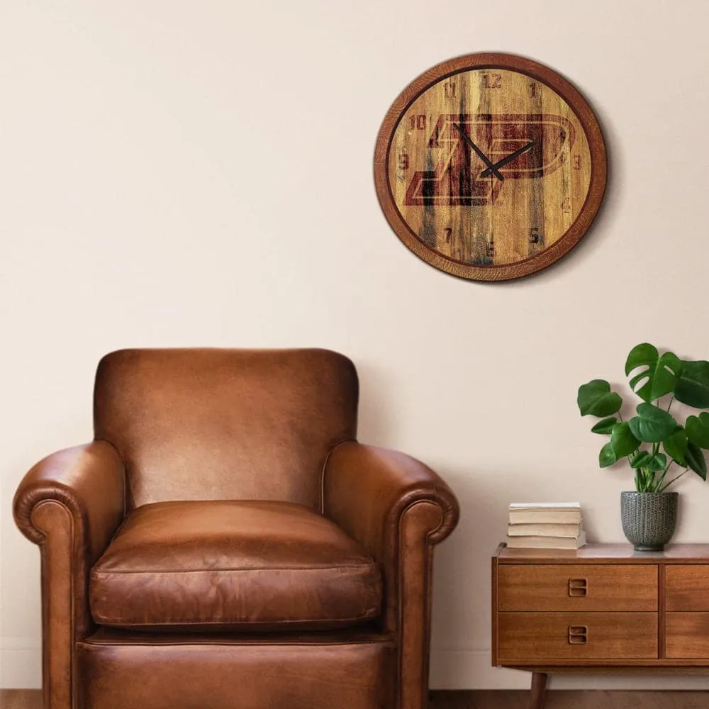 Purdue Boilermakers: Branded "Faux" Barrel Top Wall Clock