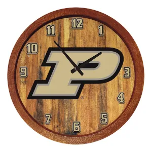 Purdue Boilermakers: "Faux" Barrel Top Wall Clock