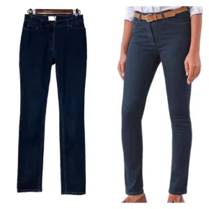 Pure Collection Mowbray Slim Leg Dark Denim Jeans Blue Size 2