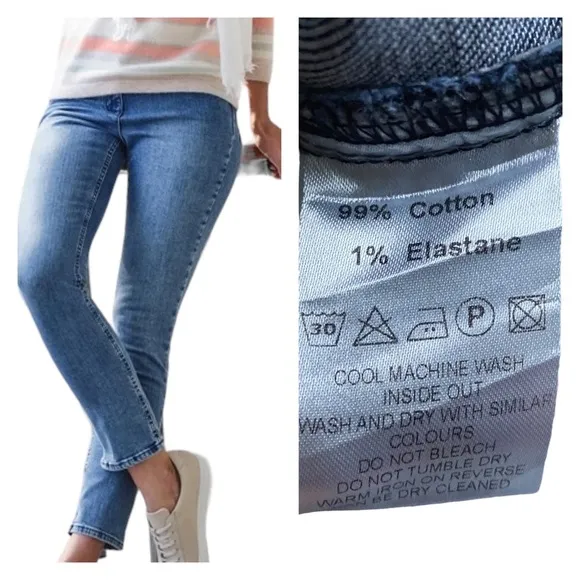 Pure Collection Mowbray Slim Leg Dark Denim Jeans Blue Size 2