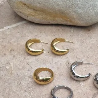 Pure Steel Soft Earring - Gold