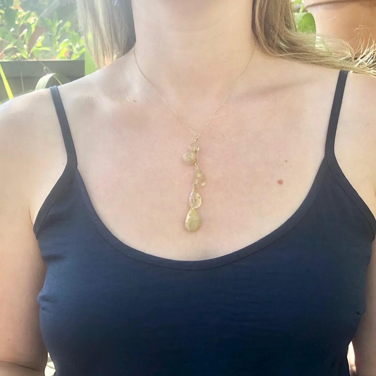Quartz Droplet Necklace