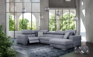 Quartz Sectional Right w/Electric Recliner and Bed SET