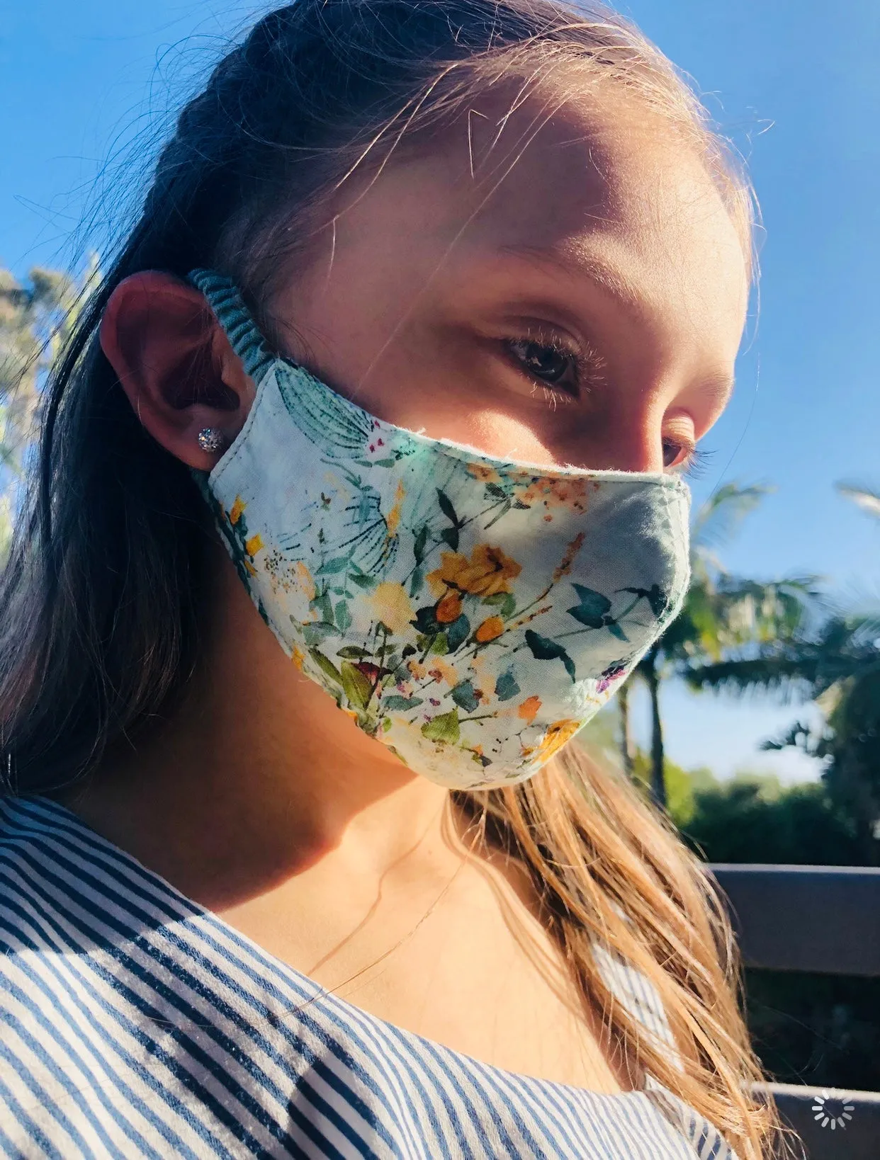 "Be Safe. Be Kind" Heirloom Mask - Swiss Dot & lace, Vintage Ivory