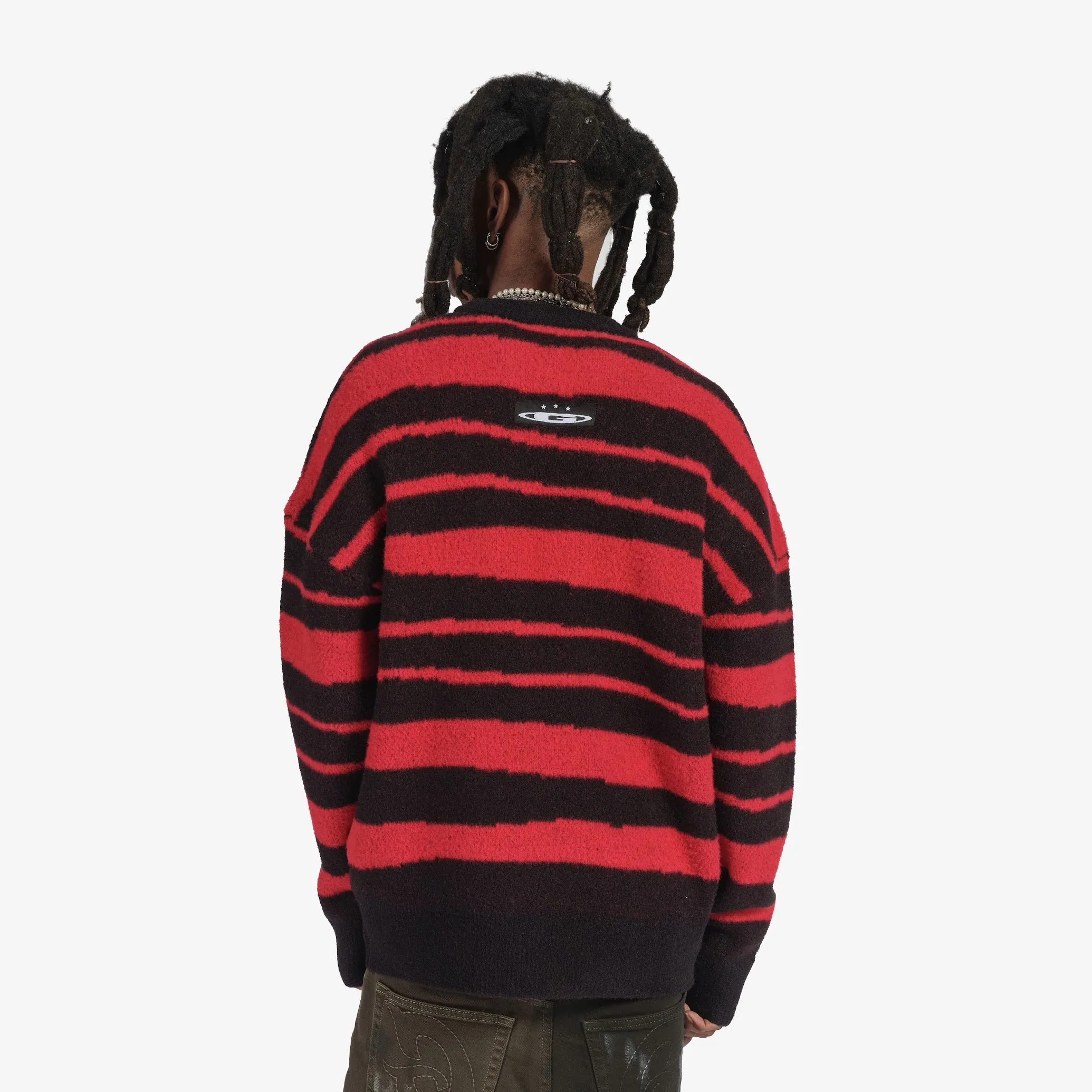 "Cobain" Mohair Sweater (black/red)