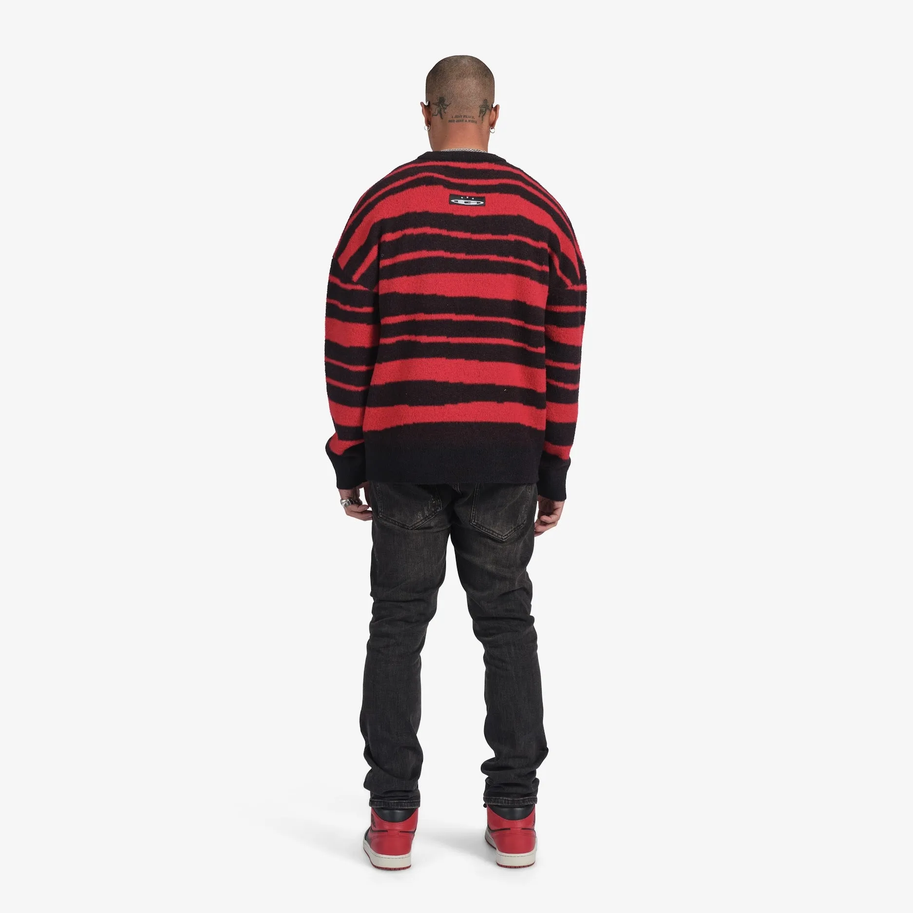"Cobain" Mohair Sweater (black/red)