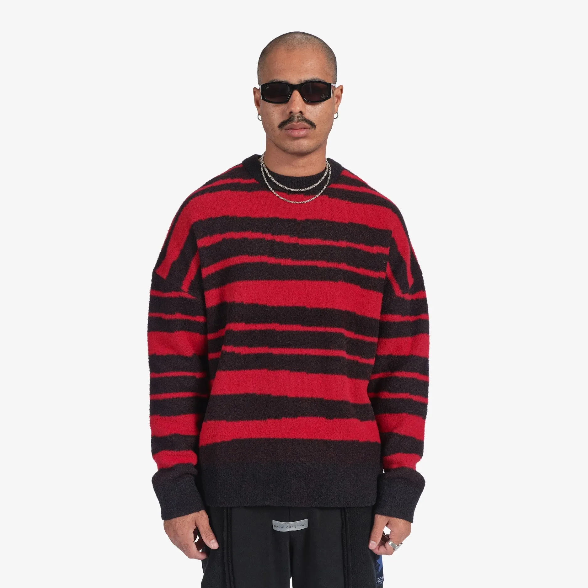 "Cobain" Mohair Sweater (black/red)