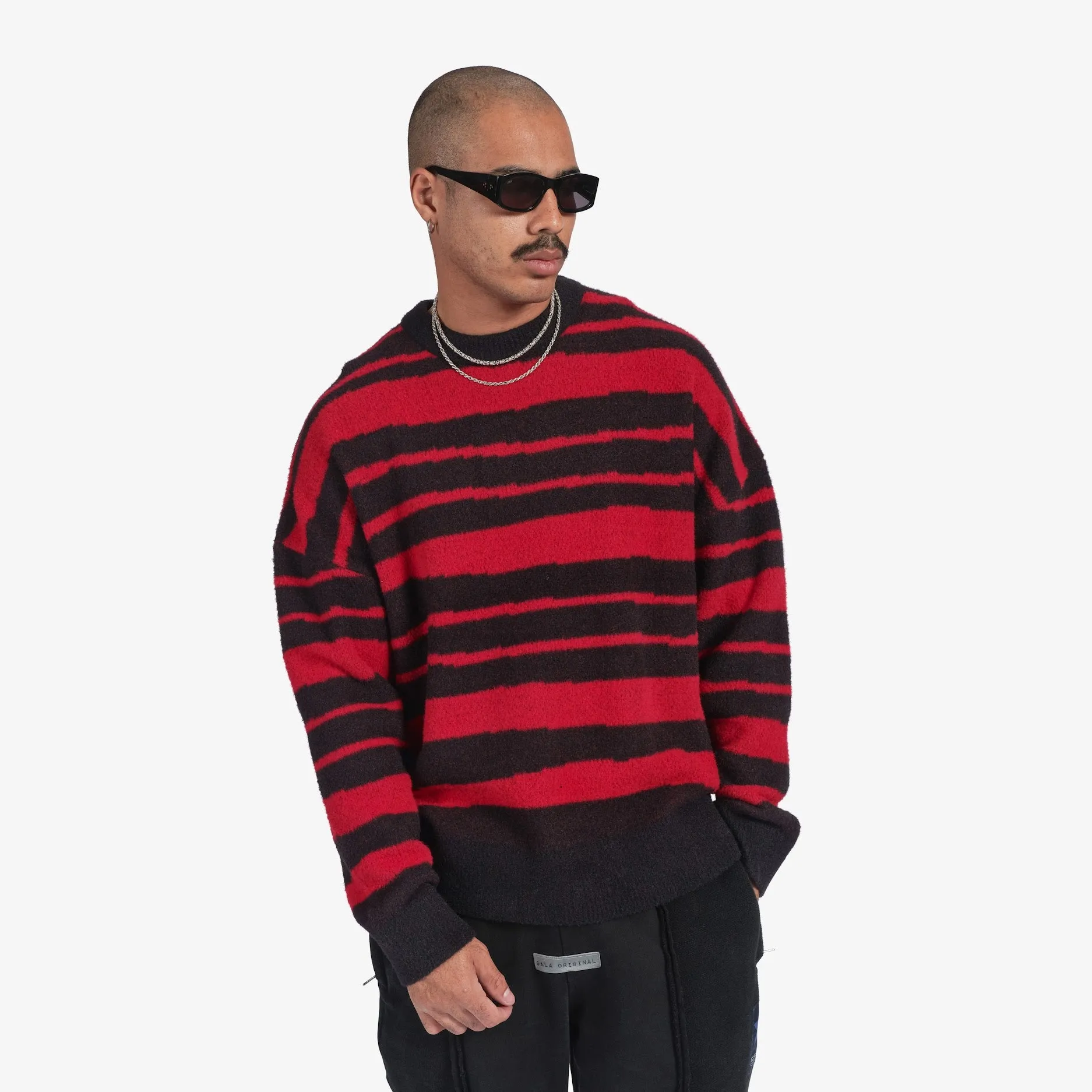 "Cobain" Mohair Sweater (black/red)