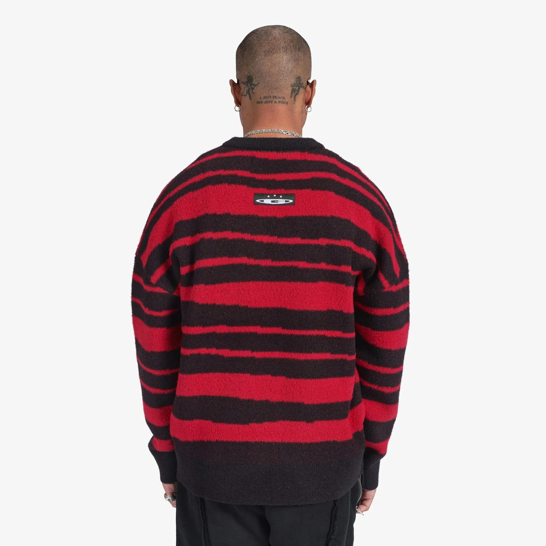 "Cobain" Mohair Sweater (black/red)