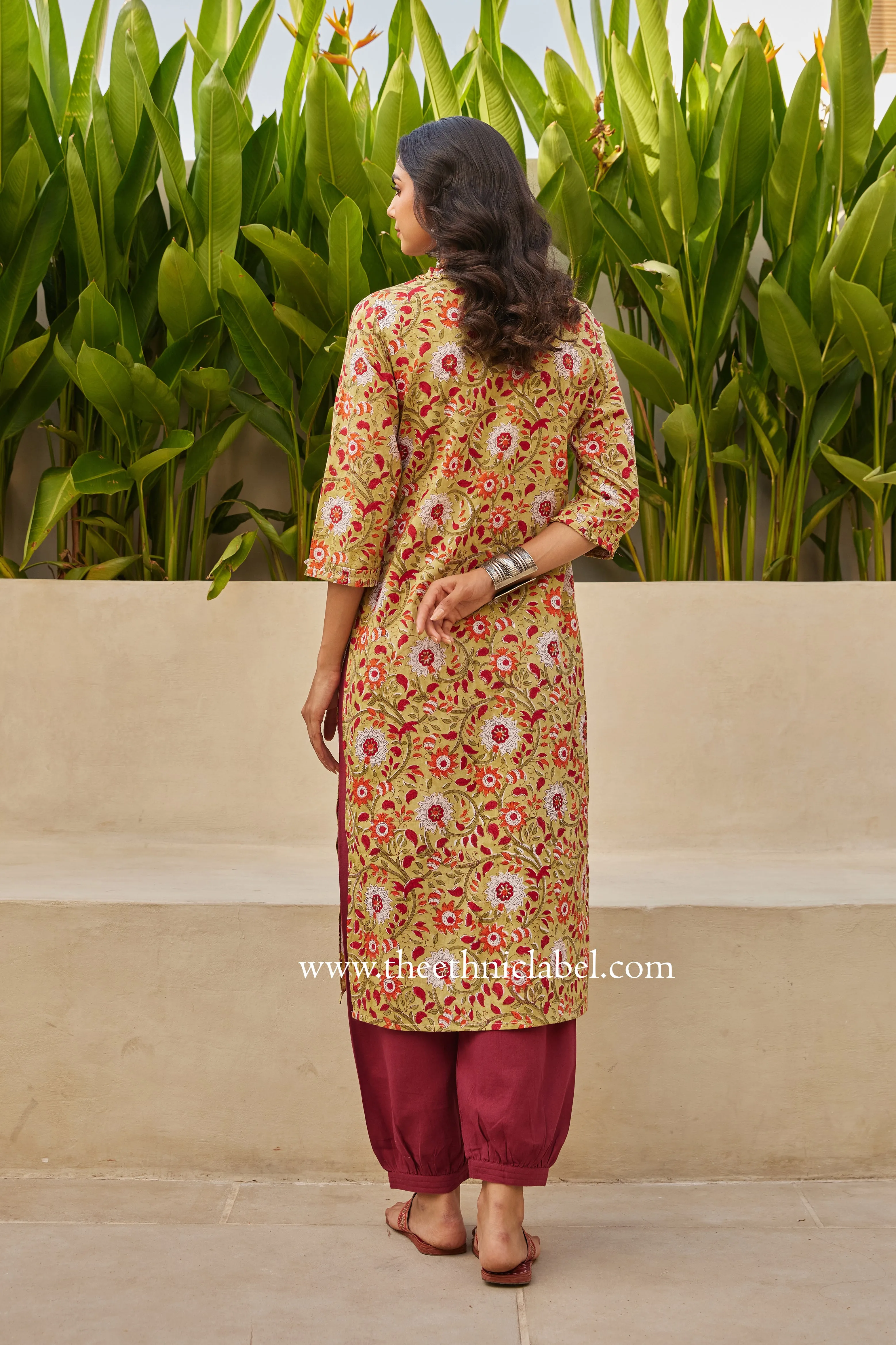"Kangana" Hand Blockprinted Cotton Kurta