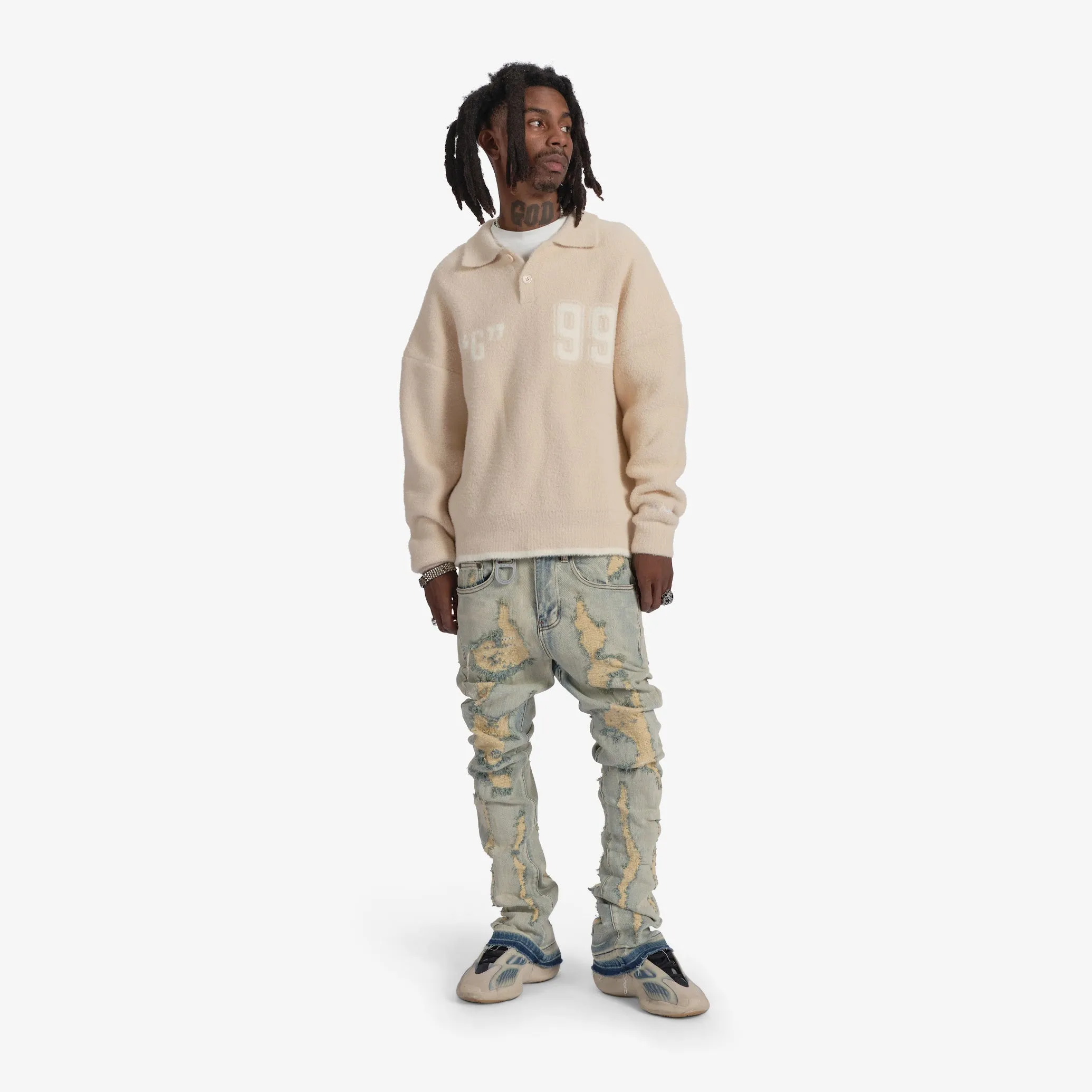 "M.O.B." Mohair Sweater (swan)