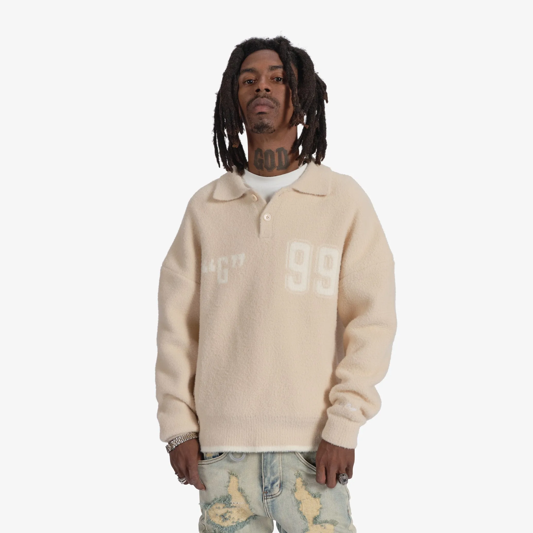 "M.O.B." Mohair Sweater (swan)