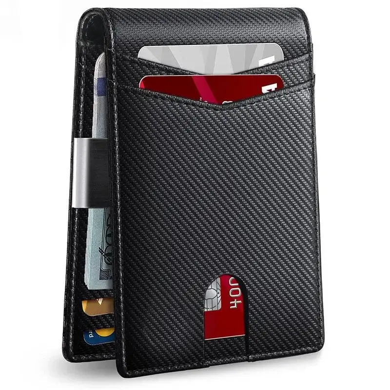 "RFID Carbon Fiber Luxury Wallet – Slim & Stylish Card Holder for Men"