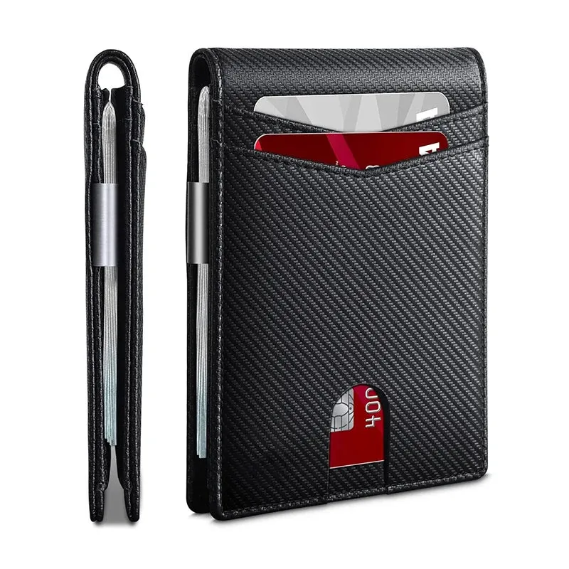 "RFID Carbon Fiber Luxury Wallet – Slim & Stylish Card Holder for Men"