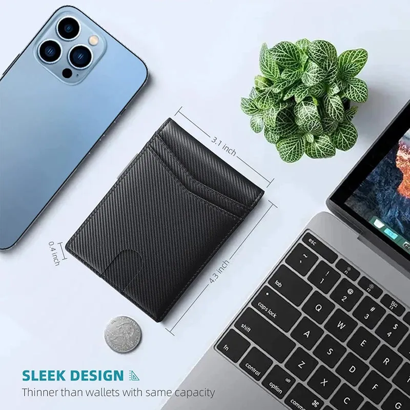 "RFID Carbon Fiber Luxury Wallet – Slim & Stylish Card Holder for Men"