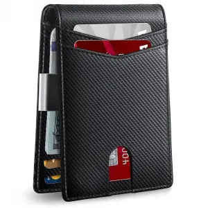 "RFID Carbon Fiber Luxury Wallet – Slim & Stylish Card Holder for Men"
