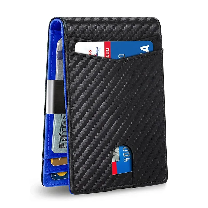 "RFID Carbon Fiber Luxury Wallet – Slim & Stylish Card Holder for Men"