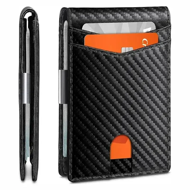 "RFID Carbon Fiber Luxury Wallet – Slim & Stylish Card Holder for Men"